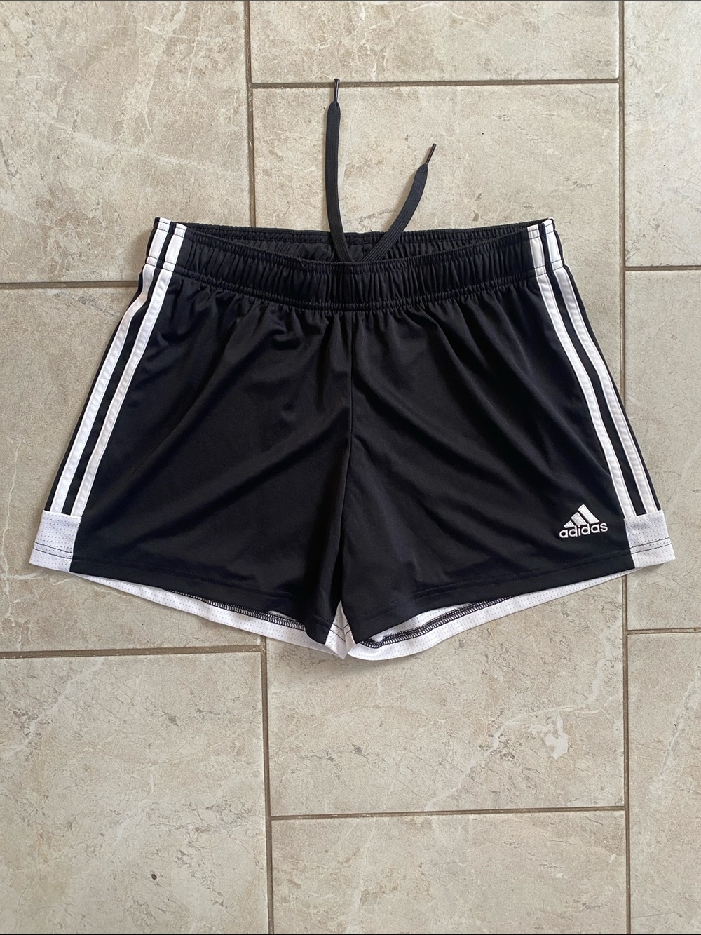Adidas Black & White Track Shorts Medium